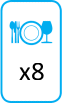 Number of place settings (EU dishwasher icon)